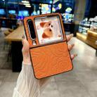 For Huawei Pura X Impression Camellia Pattern Protective Phone Case(Orange) - 2