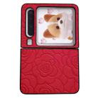 For Huawei Pura X Impression Camellia Pattern Protective Phone Case(Red) - 1