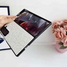 For Samsung Galaxy Z Fold Special Impression Camellia Pattern Protective Phone Case(White) - 3