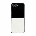 For Samsung Galaxy Z Flip7 5G Impression Camellia Pattern Protective Phone Case(White) - 1