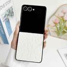 For Samsung Galaxy Z Flip7 5G Impression Camellia Pattern Protective Phone Case(White) - 2