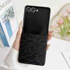 For Samsung Galaxy Z Flip7 5G Impression Camellia Pattern Protective Phone Case(Black) - 2