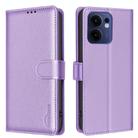 For OPPO Reno13 F 5G Litchi Texture RFID Anti-theft Leather Phone Case(Purple) - 1