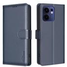 For OPPO Reno13 F 5G Litchi Texture RFID Anti-theft Leather Phone Case(Blue) - 1