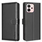 For OPPO Reno14 F 5G Litchi Texture RFID Anti-theft Leather Phone Case(Black) - 1