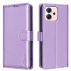For OPPO Reno14 F 5G Litchi Texture RFID Anti-theft Leather Phone Case(Purple) - 1