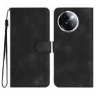 For vivo Y200i Heart Pattern Skin Feel Leather Phone Case(Black) - 1