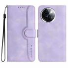 For vivo Y200i Heart Pattern Skin Feel Leather Phone Case(Purple) - 1