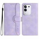 For vivo Y29 4G Heart Pattern Skin Feel Leather Phone Case(Purple) - 1