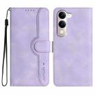 For vivo Y29s 5G / Y04 4G Global Heart Pattern Skin Feel Leather Phone Case(Purple) - 1