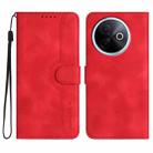 For vivo Y39 5G Heart Pattern Skin Feel Leather Phone Case(Red) - 1