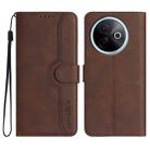 For vivo Y39 5G Heart Pattern Skin Feel Leather Phone Case(Brown) - 1