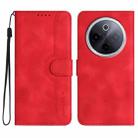 For vivo iQOO Z10 / T4 / Y300 Pro Heart Pattern Skin Feel Leather Phone Case(Red) - 1