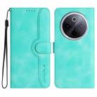 For vivo iQOO Z10 / T4 / Y300 Pro Heart Pattern Skin Feel Leather Phone Case(Light Blue) - 1
