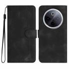For vivo iQOO Z10 / T4 / Y300 Pro Heart Pattern Skin Feel Leather Phone Case(Black) - 1