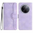 For vivo iQOO Z10 / T4 / Y300 Pro Heart Pattern Skin Feel Leather Phone Case(Purple) - 1