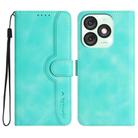 For Itel A50 Heart Pattern Skin Feel Leather Phone Case(Light Blue) - 1