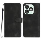 For Itel A50 Heart Pattern Skin Feel Leather Phone Case(Black) - 1