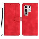 For Itel S25 Ultra Heart Pattern Skin Feel Leather Phone Case(Red) - 1