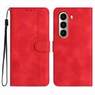 For Itel A95 5G Heart Pattern Skin Feel Leather Phone Case(Red) - 1
