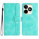 For Itel P65C Heart Pattern Skin Feel Leather Phone Case(Light Blue) - 1