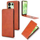 For Umidigi G9 5G / Note 90 Magnetic Vertical Flip Leather Phone Case(Brown) - 1