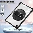 For Samsung Galaxy Tab A9+ Rotation Grip Holder TPU Hybrid Clear PC Tablet Case(Black) - 3