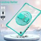 For Samsung Galaxy Tab A9+ Rotation Grip Holder TPU Hybrid Clear PC Tablet Case(Light Green) - 3