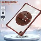 For Samsung Galaxy Tab A9+ Rotation Grip Holder TPU Hybrid Clear PC Tablet Case(Chocolate) - 3