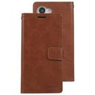 For Samsung Galaxy S25 5G GOOSPERY BLUE MOON Crazy Horse Texture Leather Phone Case(Brown) - 2