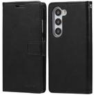 For Samsung Galaxy S25 5G GOOSPERY BLUE MOON Crazy Horse Texture Leather Phone Case(Black) - 1