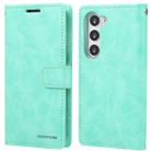 For Samsung Galaxy S25+ 5G GOOSPERY BLUE MOON Crazy Horse Texture Leather Phone Case(Mint Green) - 1