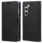 For Samsung Galaxy S25 5G GOOSPERY MANSOOR DIARY 9 Card Slots Leather Phone Case(Black) - 1