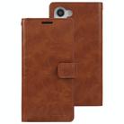 For Samsung Galaxy S25 5G GOOSPERY MANSOOR DIARY 9 Card Slots Leather Phone Case(Brown) - 2