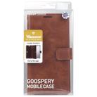 For Samsung Galaxy S25+ 5G GOOSPERY MANSOOR DIARY 9 Card Slots Leather Phone Case(Brown) - 3