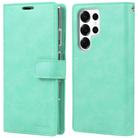For Samsung Galaxy S25 Ultra 5G GOOSPERY MANSOOR DIARY 9 Card Slots Leather Phone Case(Mint Green) - 1