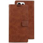 For Samsung Galaxy S25 Ultra 5G GOOSPERY MANSOOR DIARY 9 Card Slots Leather Phone Case(Brown) - 2