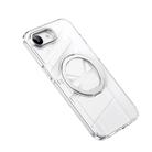 For iPhone 16e Frosted 360 Degree MagSafe Magnetic Holder Phone Case(Silver) - 2