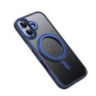 For iPhone 17 Frosted 360 Degree MagSafe Magnetic Holder Phone Case(Blue) - 2