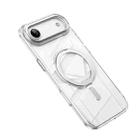 For iPhone 17 Air Frosted 360 Degree MagSafe Magnetic Holder Phone Case(Silver) - 2