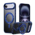 For iPhone 17 Air Frosted 360 Degree MagSafe Magnetic Holder Phone Case(Blue) - 1