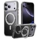 For iPhone 17 Pro Frosted 360 Degree MagSafe Magnetic Holder Phone Case(Grey) - 1