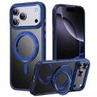 For iPhone 17 Pro Frosted 360 Degree MagSafe Magnetic Holder Phone Case(Blue) - 1
