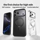 For iPhone 17 Pro Max Frosted 360 Degree MagSafe Magnetic Holder Phone Case(Black) - 3