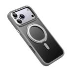 For iPhone 17 Pro Max Frosted 360 Degree MagSafe Magnetic Holder Phone Case(Grey) - 2