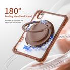 For iPad mini 2024 / mini 6 Rotation Ring Handle TPU Hybrid Clear PC Tablet Case(Chocolate) - 3