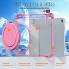 For iPad Air 13 2024 / 2025 Rotation Ring Handle TPU Hybrid Clear PC Tablet Case(Red Rose) - 3