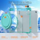 For iPad Air 13 2024 / 2025 Rotation Ring Handle TPU Hybrid Clear PC Tablet Case(Light Green) - 3