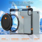 For iPad Air 11 2025 / 2024 / Pro 11 2022 Rotation Ring Handle TPU Hybrid Clear PC Tablet Case(Black) - 3