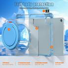 For iPad Air 11 2025 / 2024 / Pro 11 2022 Rotation Ring Handle TPU Hybrid Clear PC Tablet Case(Light Blue) - 3